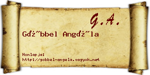 Göbbel Angéla névjegykártya